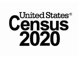 graphic with the words United States 2020 census