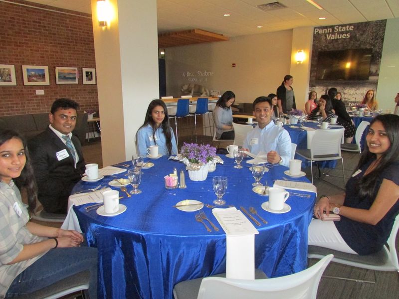 A group of students seated at a table