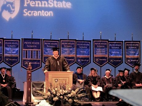 Jonathan fritz giving commencement address