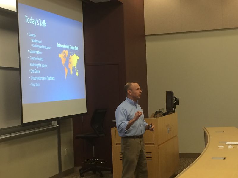 Professor Aebli presenting at faculty development day.