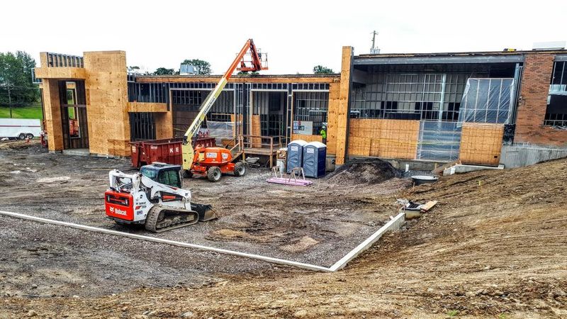 construction outside of the engineering building