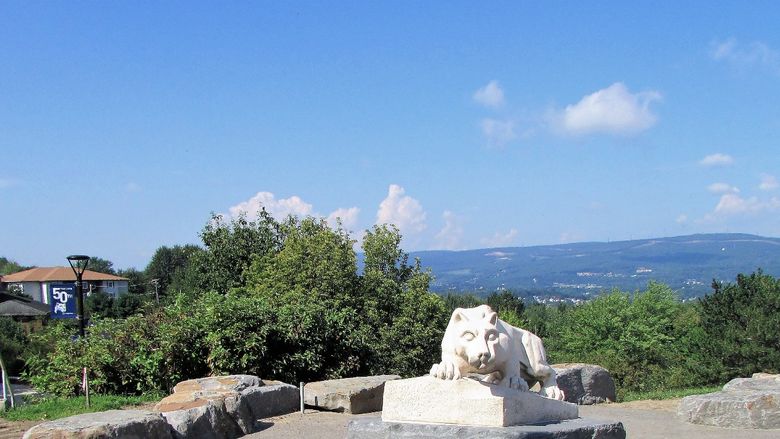 The Nittany Lion shrine at Penn State Scranton