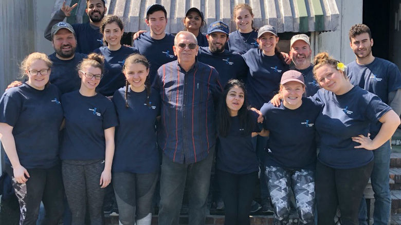 Group of Penn State Scranton students during service project.