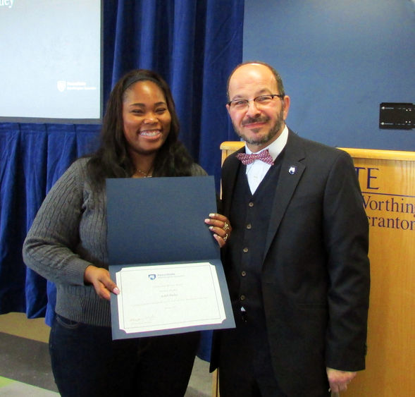 Ashli Daley receives Chancellor's Service Award