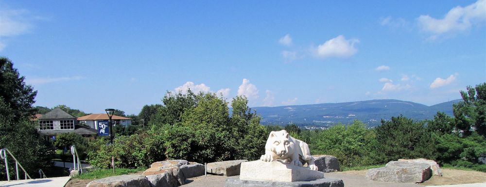 The Nittany Lion shrine at Penn State Scranton