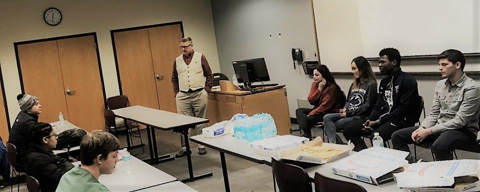 International students serving on a panel for recent program