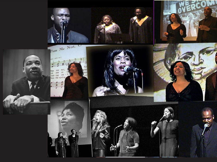 collage of photos featuring performers of the group King's Dream